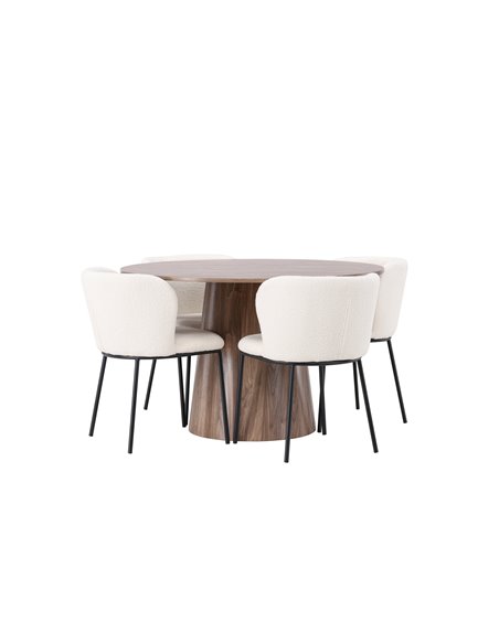 Matgrupp Lanzo med Edina matstolar