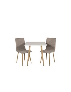 Matgrupp Polar med Windu matstolar, 75 × 75 cm