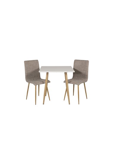 Matgrupp Polar med Windu matstolar, 75 × 75 cm