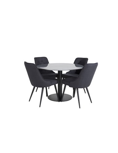 Matgrupp Estelle med Velvet Deluxe matstolar