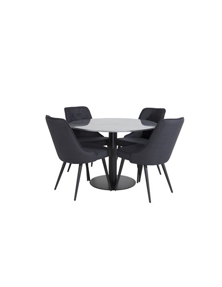 Matgrupp Estelle med Velvet Deluxe matstolar