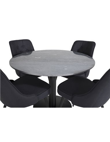Matgrupp Estelle med Velvet Deluxe matstolar