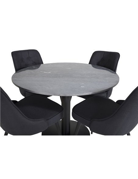 Matgrupp Estelle med Velvet Deluxe matstolar