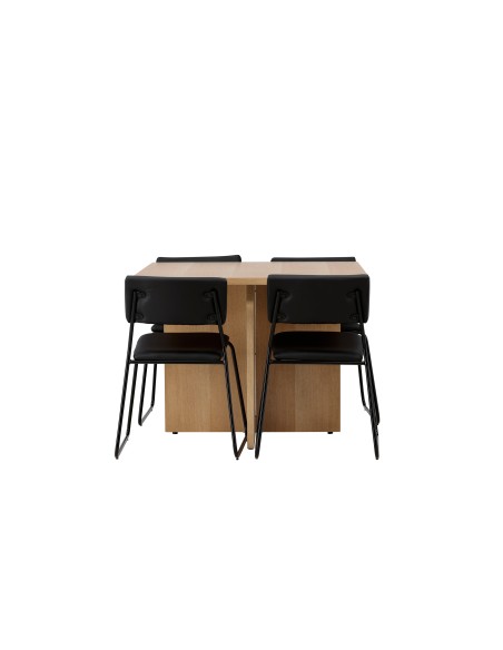Matgrupp Leo med Kenth matstolar, 100 × 100 cm