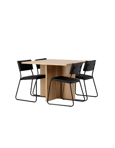 Matgrupp Leo med Kenth matstolar, 100 × 100 cm