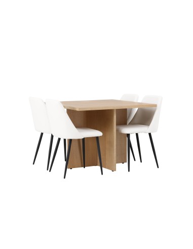Matgrupp Leo med Night matstolar, 100 × 100 cm