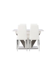 Matgrupp Disa med Pastill matstolar, 120 × 80 cm