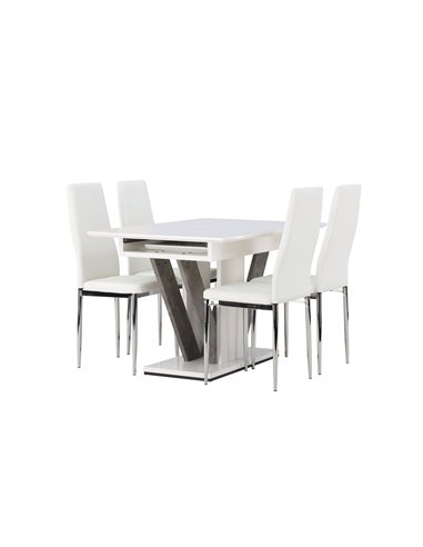 Matgrupp Disa med Pastill matstolar, 120 × 80 cm