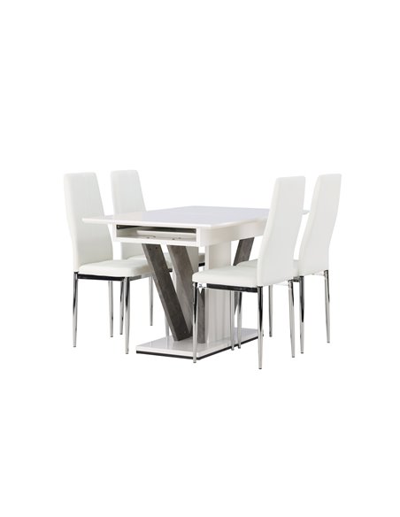 Matgrupp Disa med Pastill matstolar, 120 × 80 cm