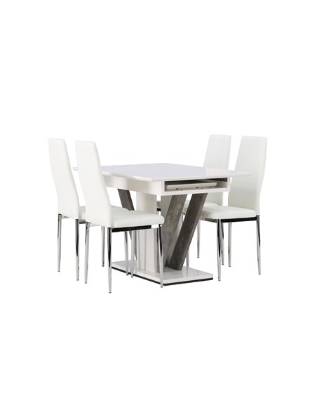 Matgrupp Disa med Pastill matstolar, 120 × 80 cm