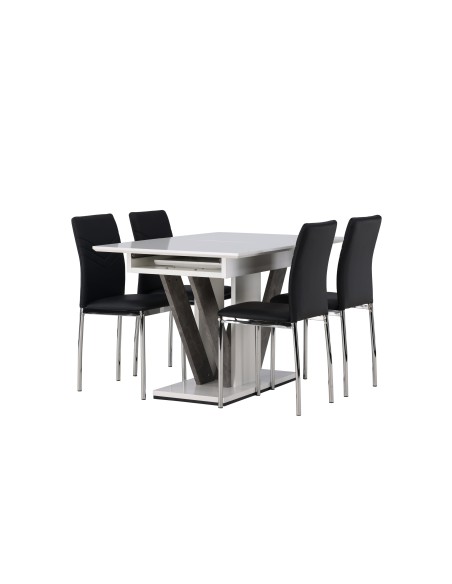 Matgrupp Disa med Lily matstolar, 120 × 80 cm