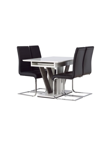 Matgrupp Disa med Tempo matstolar, 120 × 80 cm