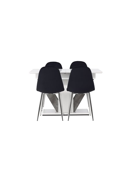 Matgrupp Disa med Polar matstolar, 120 × 80 cm