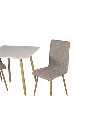 Matgrupp Polar med Windu matstolar, 75 × 75 cm