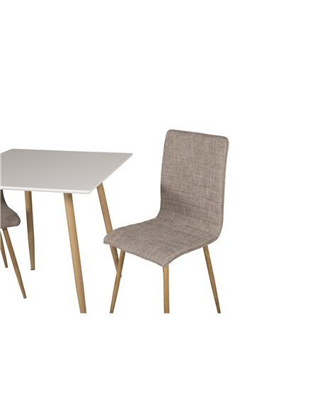 Matgrupp Polar med Windu matstolar, 75 × 75 cm