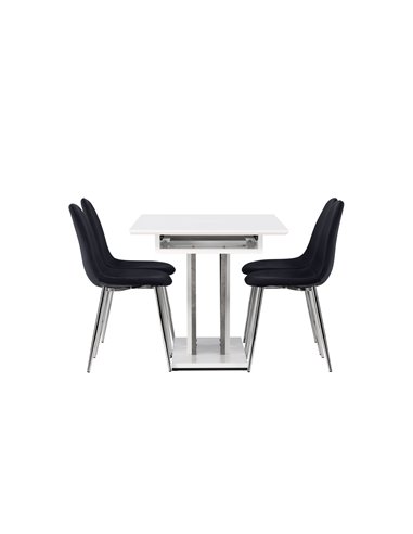 Matgrupp Disa med Polar matstolar, 120 × 80 cm