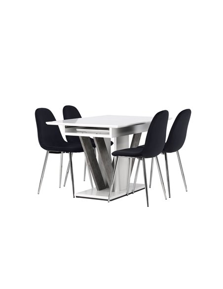 Matgrupp Disa med Polar matstolar, 120 × 80 cm