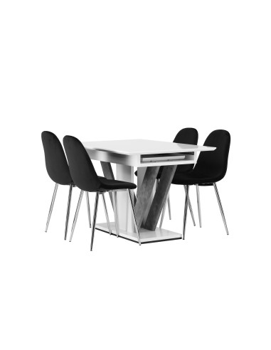 Matgrupp Disa med Polar matstolar, 120 × 80 cm