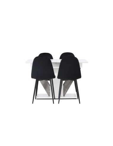 Matgrupp Disa med Polar matstolar, 120 × 80 cm