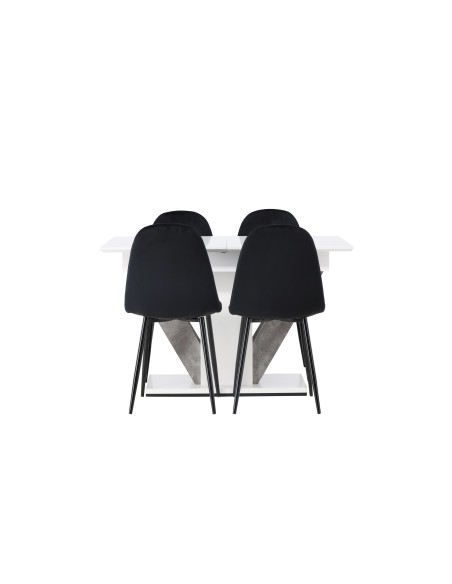 Matgrupp Disa med Polar matstolar, 120 × 80 cm