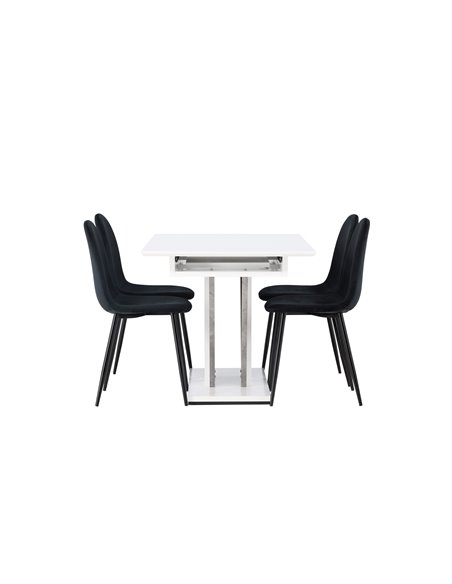 Matgrupp Disa med Polar matstolar, 120 × 80 cm