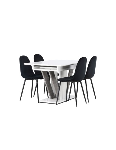 Matgrupp Disa med Polar matstolar, 120 × 80 cm