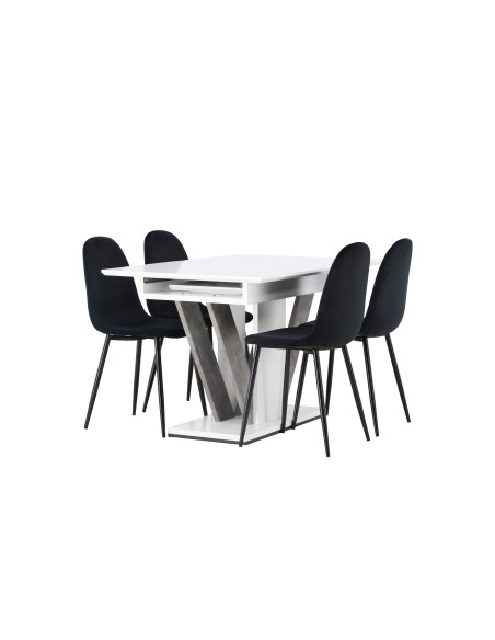 Matgrupp Disa med Polar matstolar, 120 × 80 cm