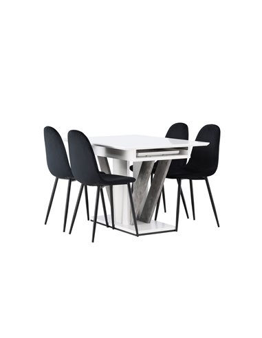 Matgrupp Disa med Polar matstolar, 120 × 80 cm