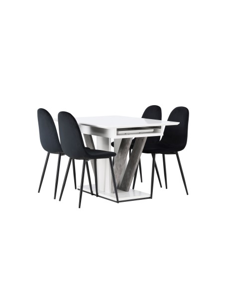 Matgrupp Disa med Polar matstolar, 120 × 80 cm