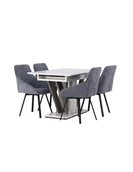 Matgrupp Disa med Rosie matstolar, 120 × 80 cm