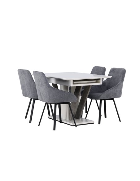 Matgrupp Disa med Rosie matstolar, 120 × 80 cm