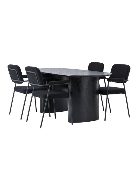 Matgrupp Isolde med Yesterday matstolar, 180 × 90 cm