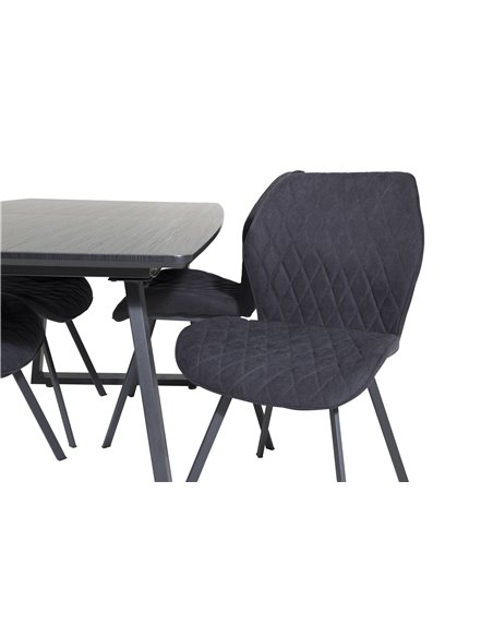 Matgrupp Inca med Gemma matstolar, 160 × 85 cm