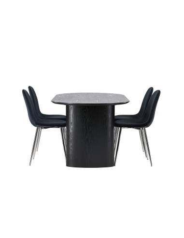 Matgrupp Isolde med Polar matstolar, 180 × 90 cm