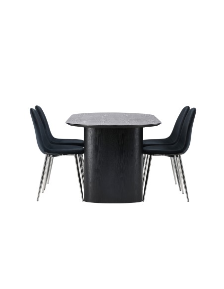 Matgrupp Isolde med Polar matstolar, 180 × 90 cm