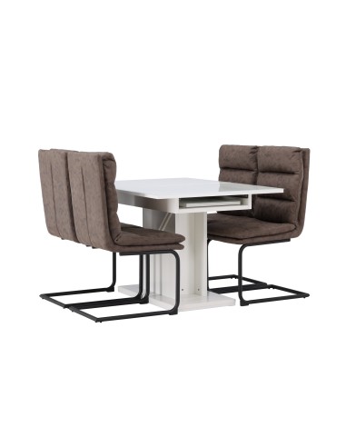 Matgrupp Pluto med Zizo matstolar, 120 × 90 cm