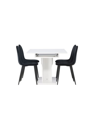 Matgrupp Pluto med Polar matstolar, 120 × 90 cm