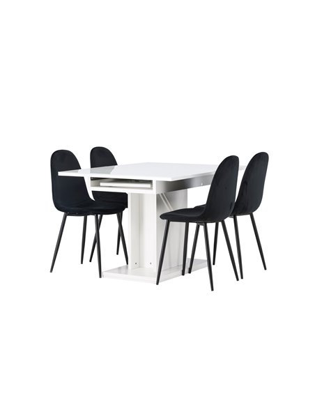 Matgrupp Pluto med Polar matstolar, 120 × 90 cm