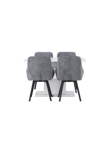 Matgrupp Pluto med Rosie matstolar, 120 × 90 cm