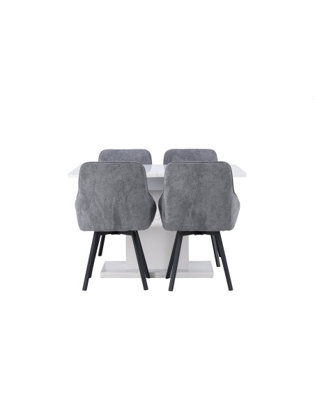 Matgrupp Pluto med Rosie matstolar, 120 × 90 cm