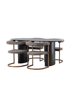 Matgrupp Isolde med Morning matstolar, 180 × 90 cm 2