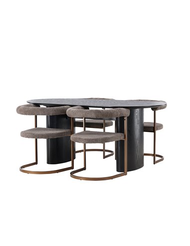 Matgrupp Isolde med Morning matstolar, 180 × 90 cm