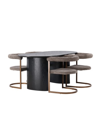 Matgrupp Isolde med Morning matstolar, 180 × 90 cm