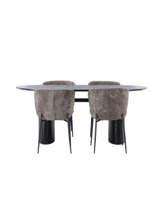 Matgrupp Isolde med Modesto matstolar, 180 × 90 cm
