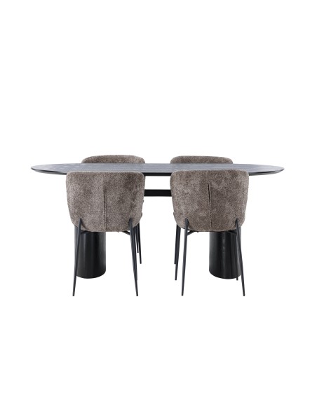 Matgrupp Isolde med Modesto matstolar, 180 × 90 cm