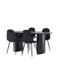 Matgrupp Isolde med Polar matstolar, 180 × 90 cm 2