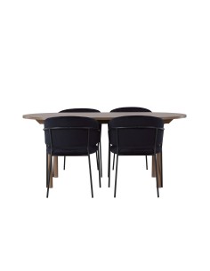 Matgrupp Andy med Selma matstolar, 180 × 75 cm