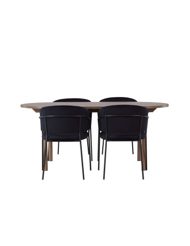 Matgrupp Andy med Selma matstolar, 180 × 75 cm