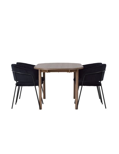 Matgrupp Andy med Selma matstolar, 180 × 75 cm