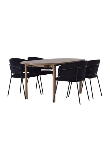 Matgrupp Andy med Selma matstolar, 180 × 75 cm